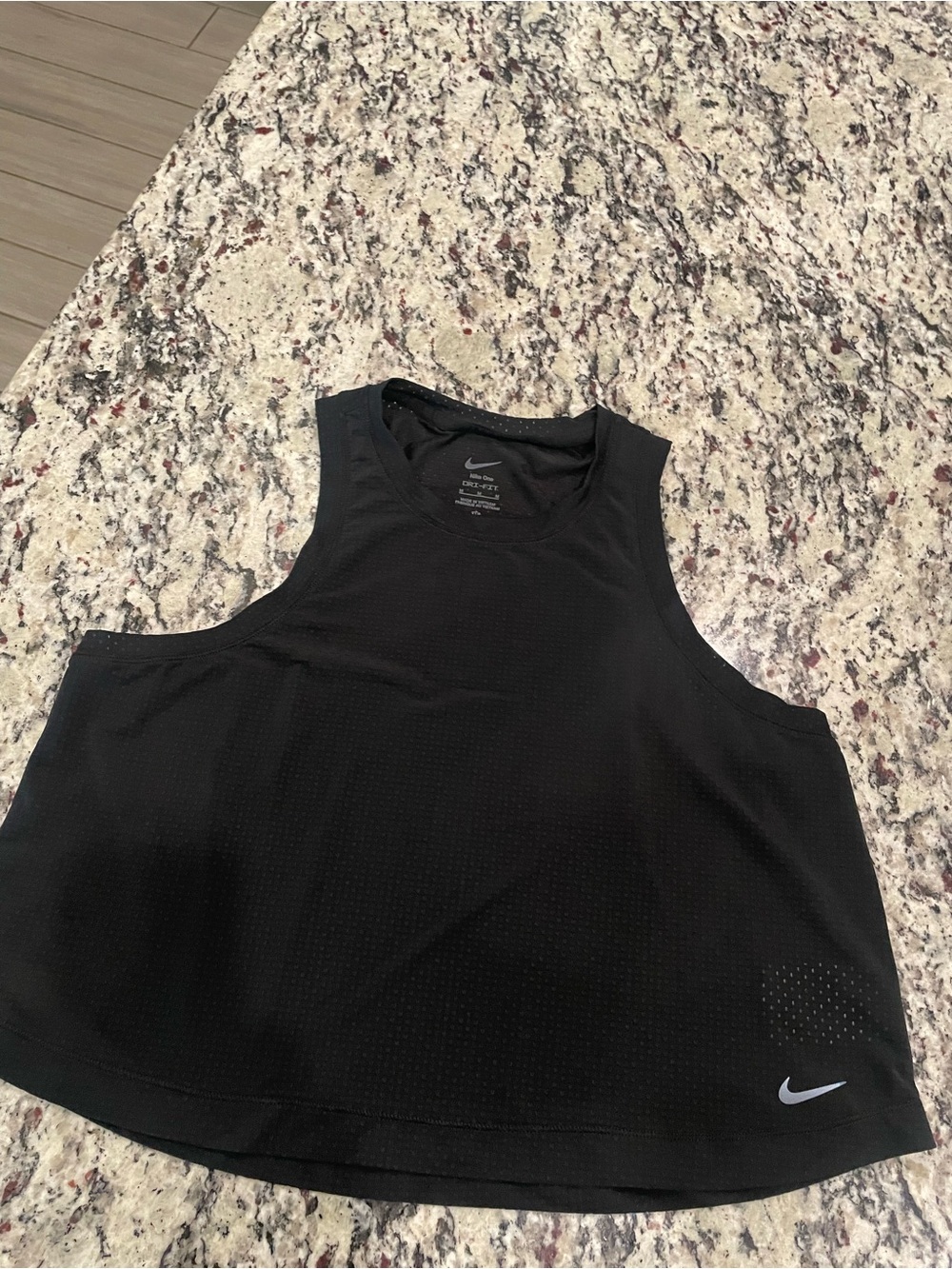 Nike Black Men's Athletic Mesh Tank with Swoosh